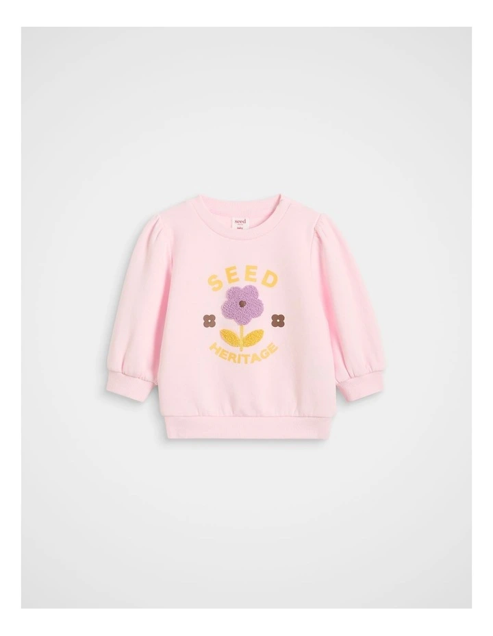 Floral Sweat in Pink Lemonade image 1