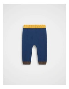 Colourblock Knit Pant in French Navy