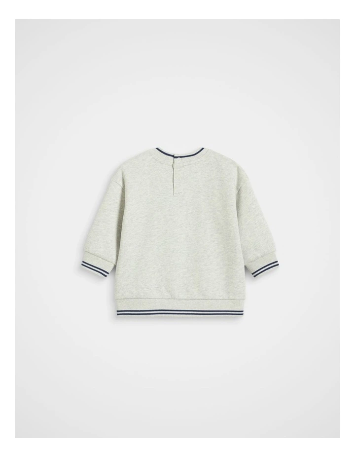 Core Logo Sweat in Light Grey Marle image 2