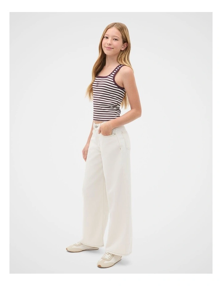 Striped Logo Tank in Mulberry image 4