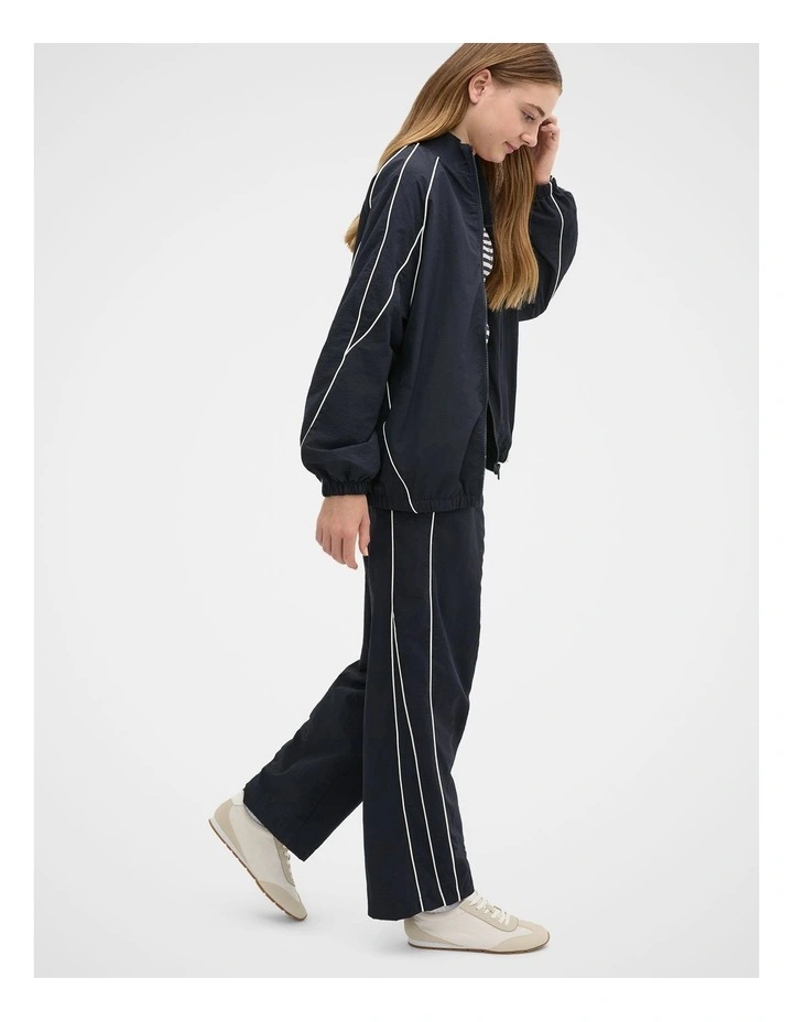 Piped Parachute Pant in New Navy image 4
