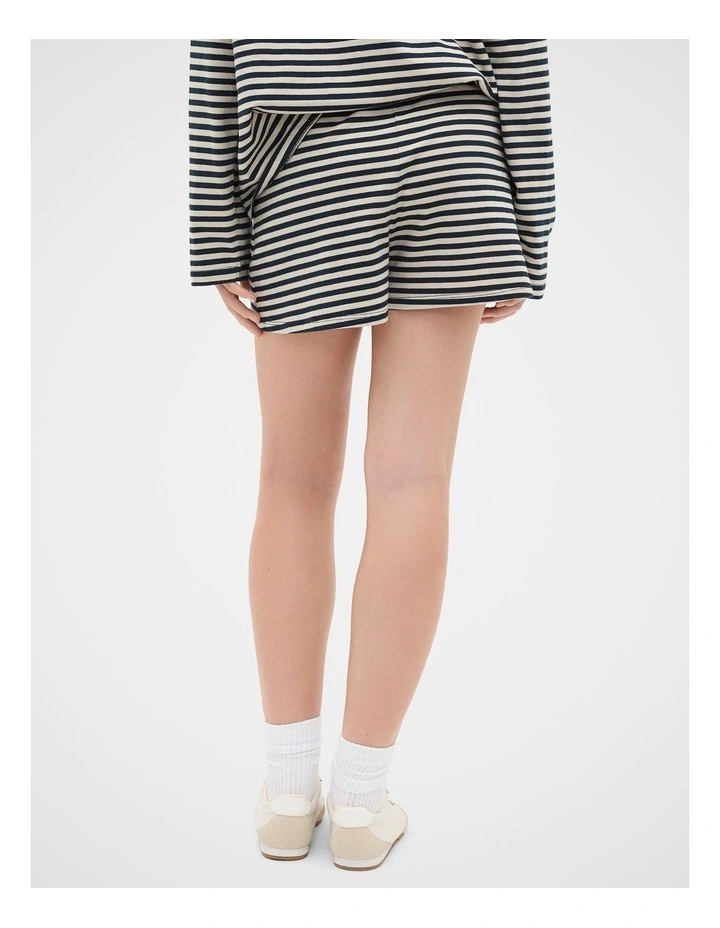 Stripe Pull On Short in New Navy image 2