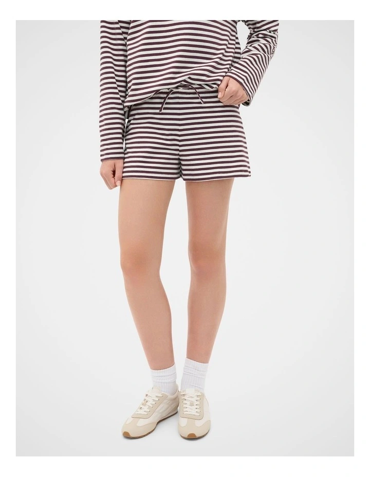 Stripe Pull On Short in Mulberry image 1
