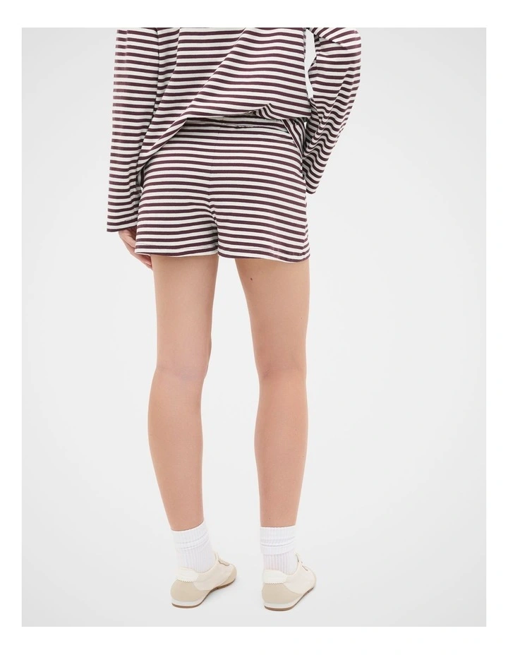 Stripe Pull On Short in Mulberry image 2