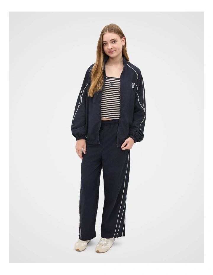 Piped Spray Jacket in New Navy image 4