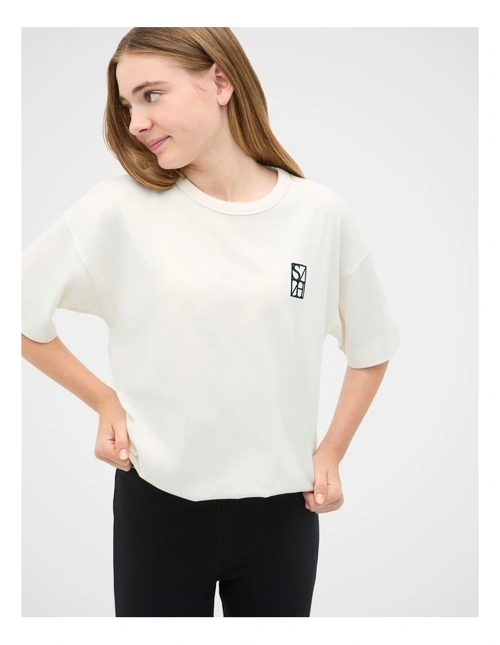 Core Logo Tee in Classic Cream image 1