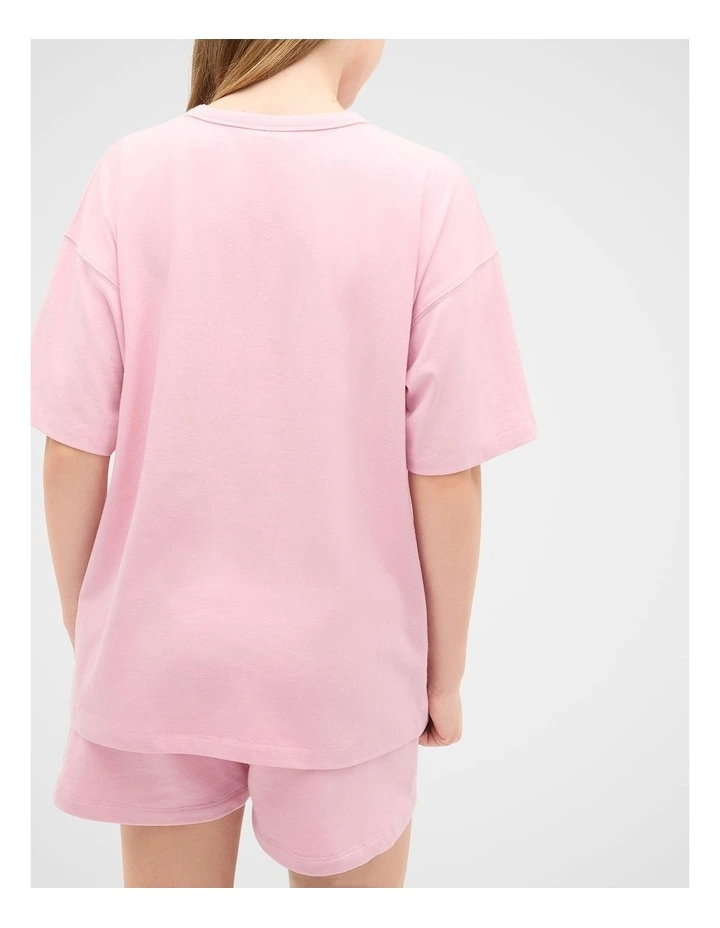 Core Logo Tee in Rose Pink image 2