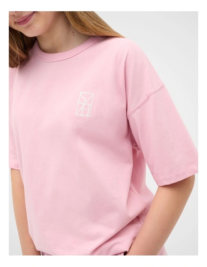 Core Logo Tee in Rose Pink image 3