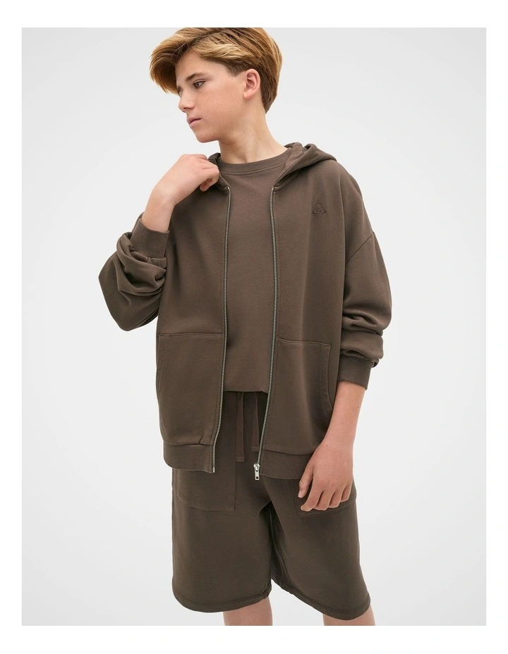 Garment Dye Zip Through Hoodie image 1