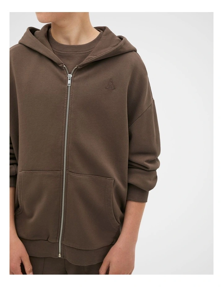 Garment Dye Zip Through Hoodie image 3