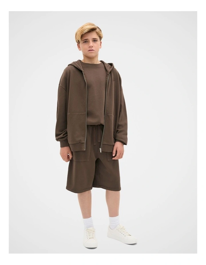 Garment Dye Zip Through Hoodie image 4