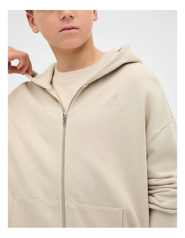 Garment Dye Zip Through Hoodie image 4