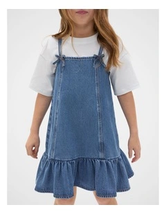 Drop Waist Denim Dress