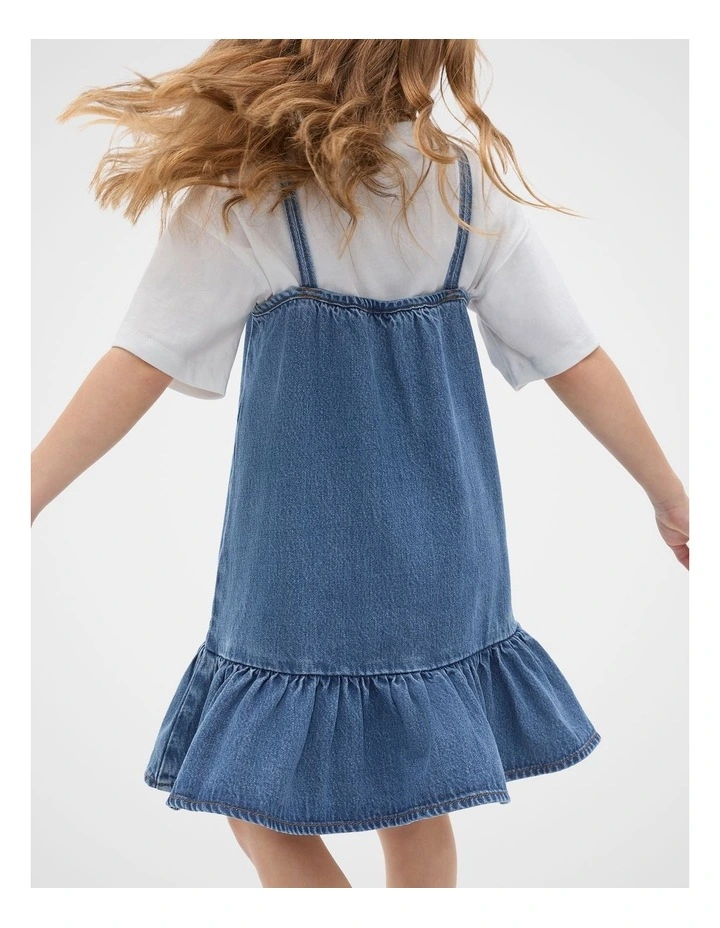 Drop Waist Denim Dress image 2