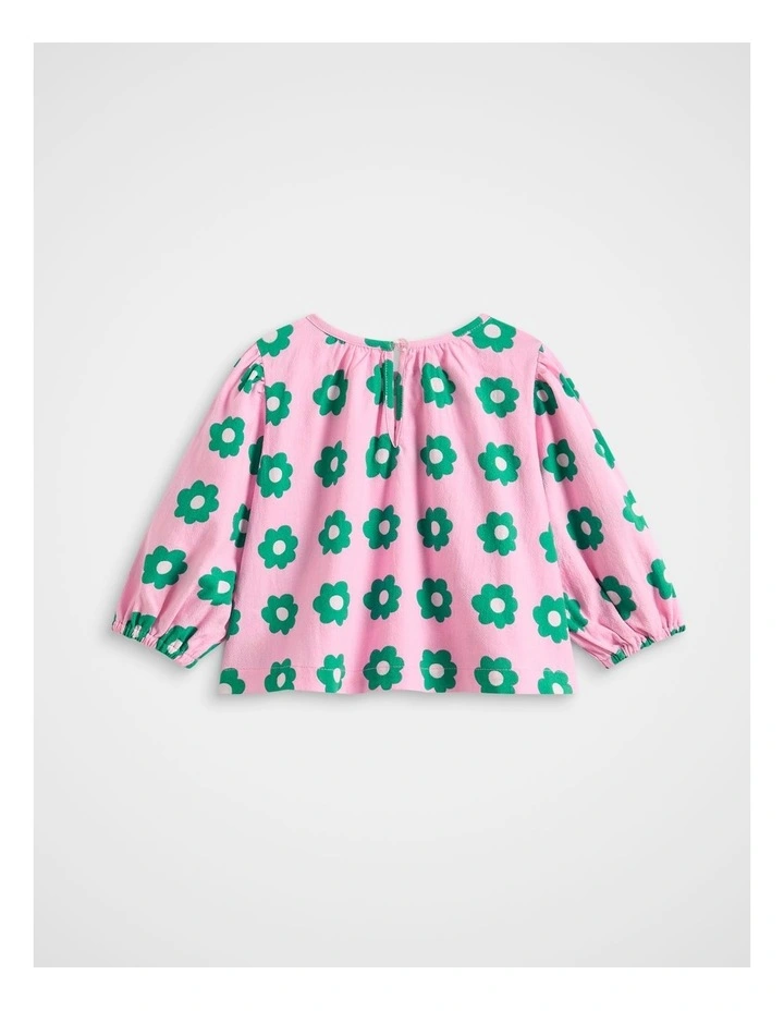 Floral Top in Candy Pink image 2