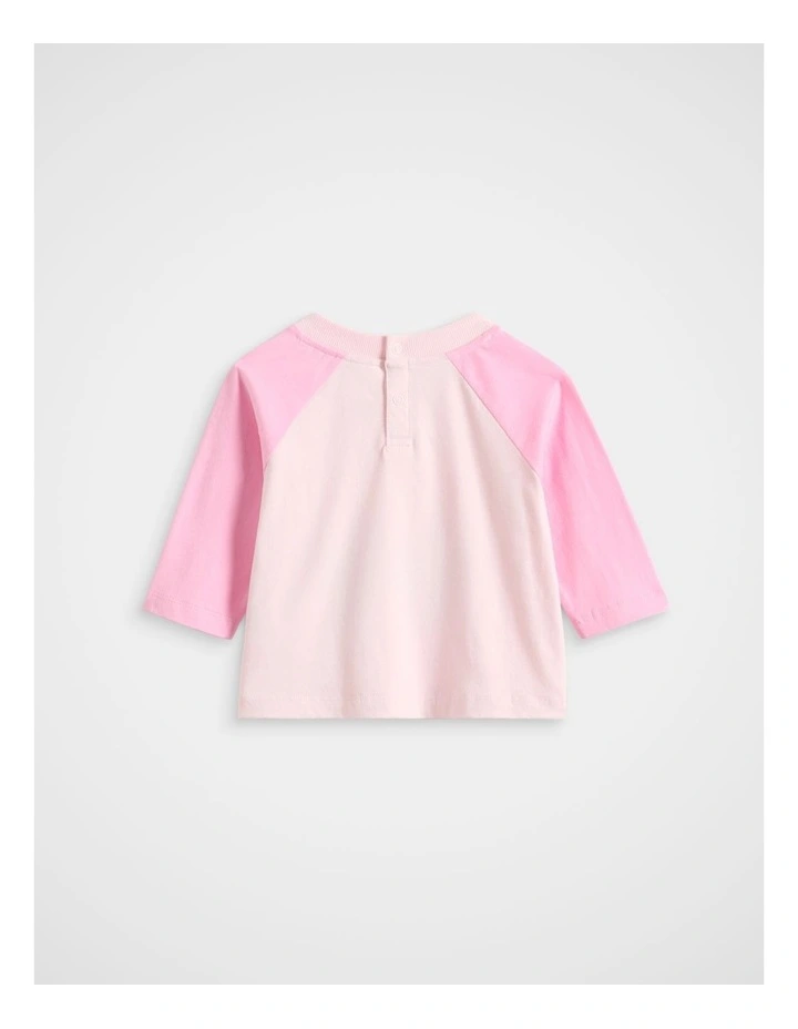 Floral Raglan Tee in Pink Lemonade image 2