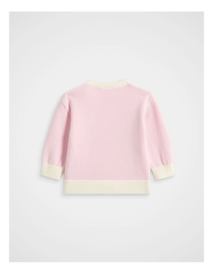 Chunky Knit Sweater in Pink Lemonade image 2