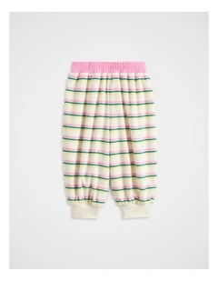 Stripe Toweling Pant in Multi