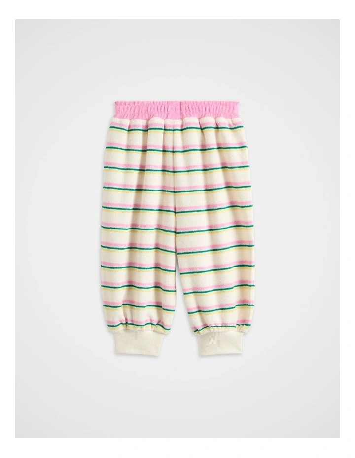 Stripe Toweling Pant in Multi image 2