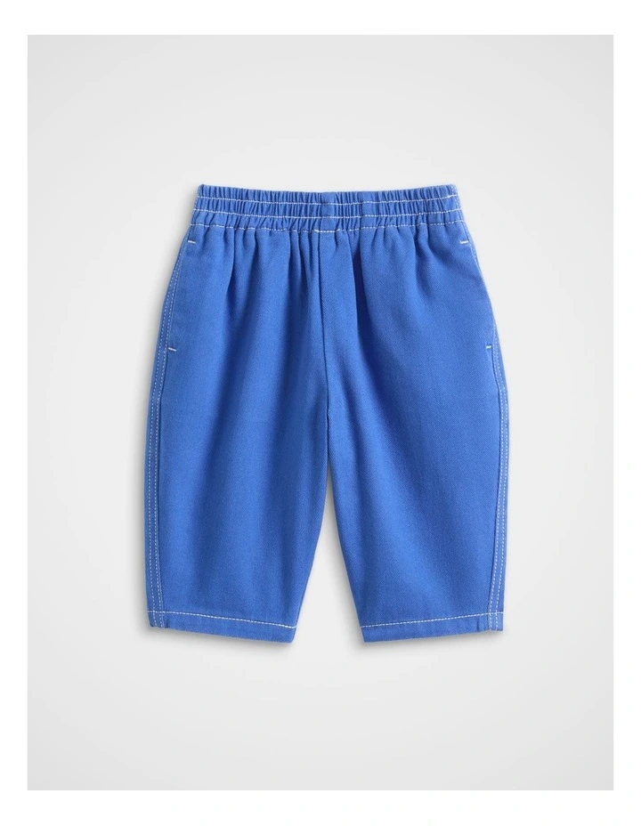 Contrast Stitch Balloon Pant in Cobalt image 1