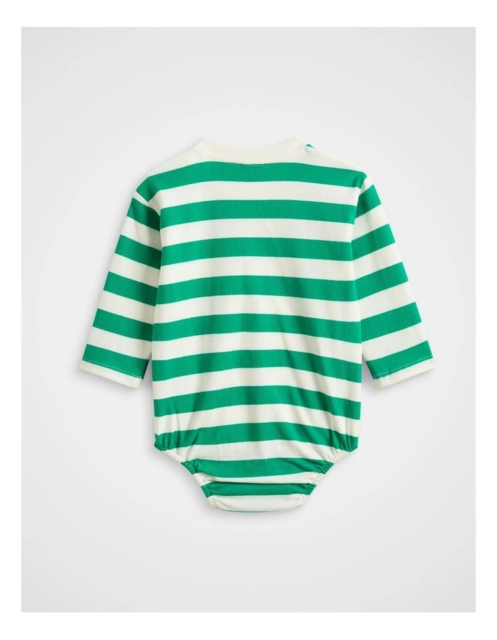 Stripe Rib Bodysuit in Multi image 2