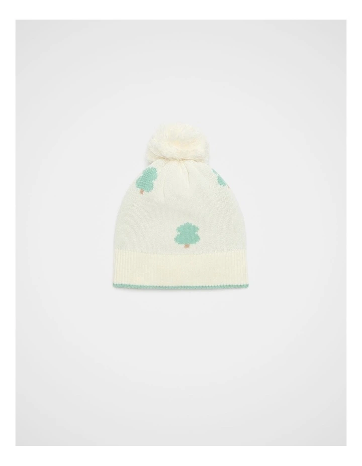 Jacquard Knit Beanie in Seafoam image 1