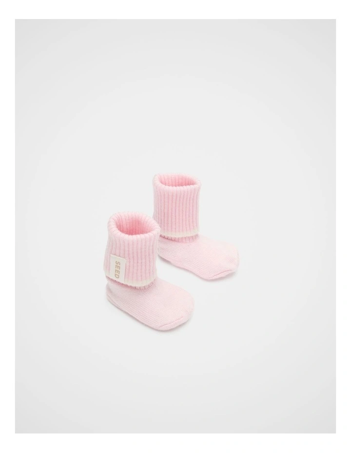 Cuffed Knit Booties image 1