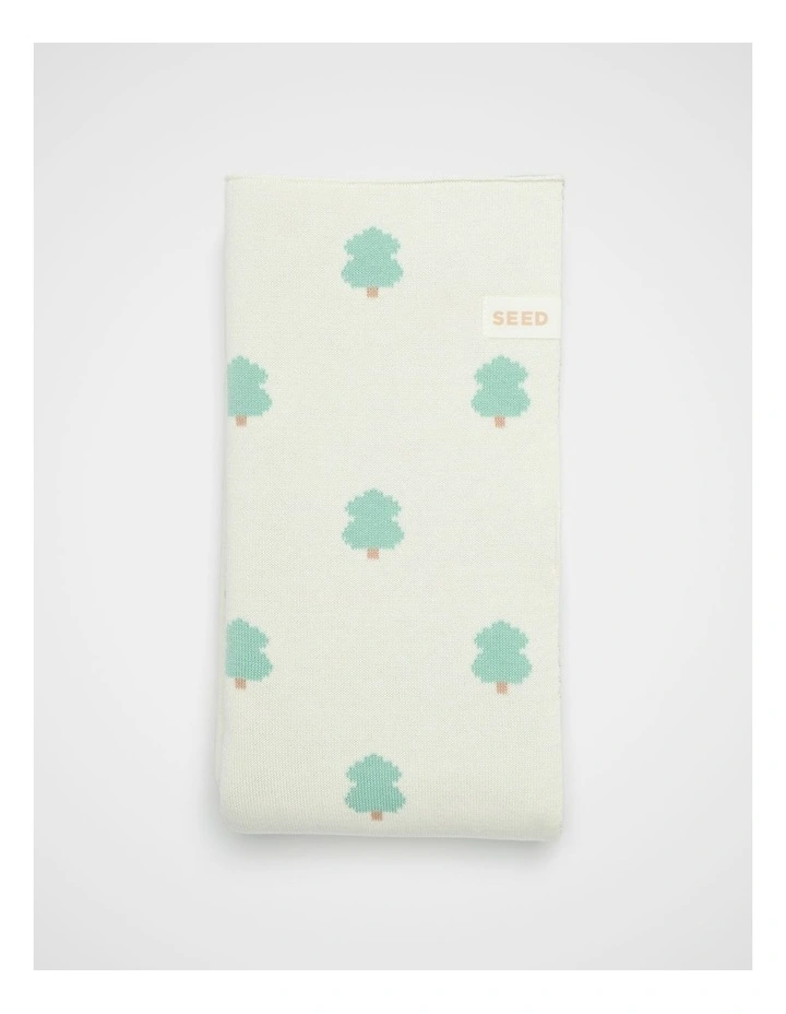 Jacquard Knit Blanket in Classic Cream image 1