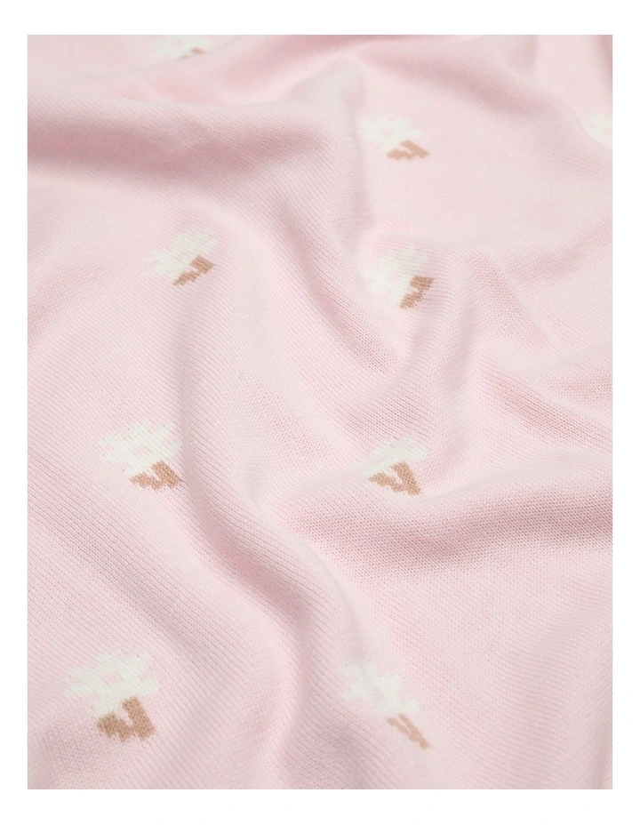 Jacquard Knit Blanket in Musk image 2