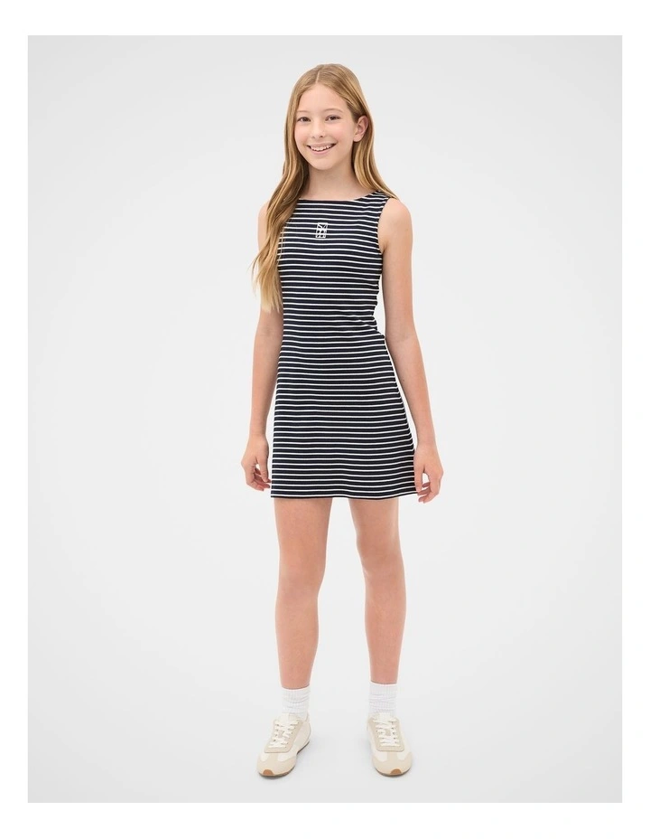 Boat Neck Rib Dress image 1