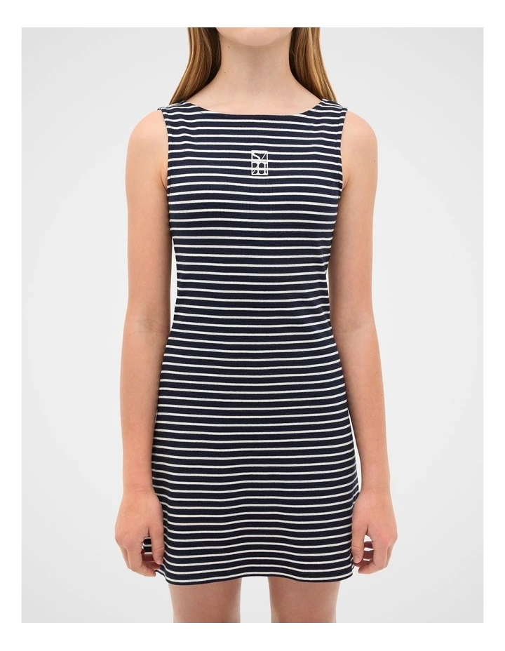 Boat Neck Rib Dress image 2