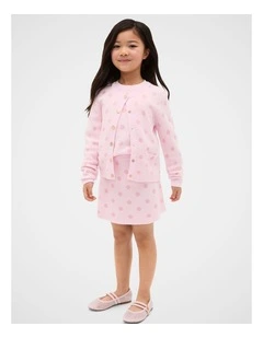Spot Knit Cardigan in Pink Lemonade