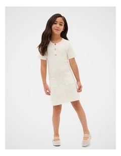 Spot Knit Dress in Classic Cream