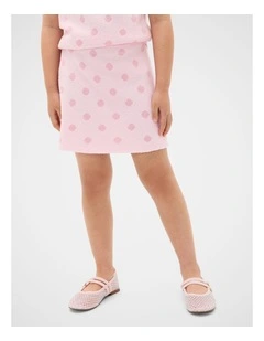 Spot Knit Skirt in Pink Lemonade