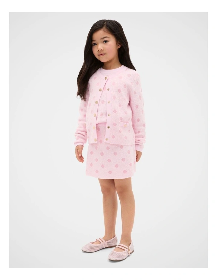 Spot Knit Skirt in Pink Lemonade image 2