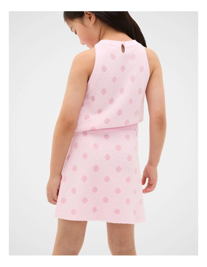 Spot Knit Skirt in Pink Lemonade image 3