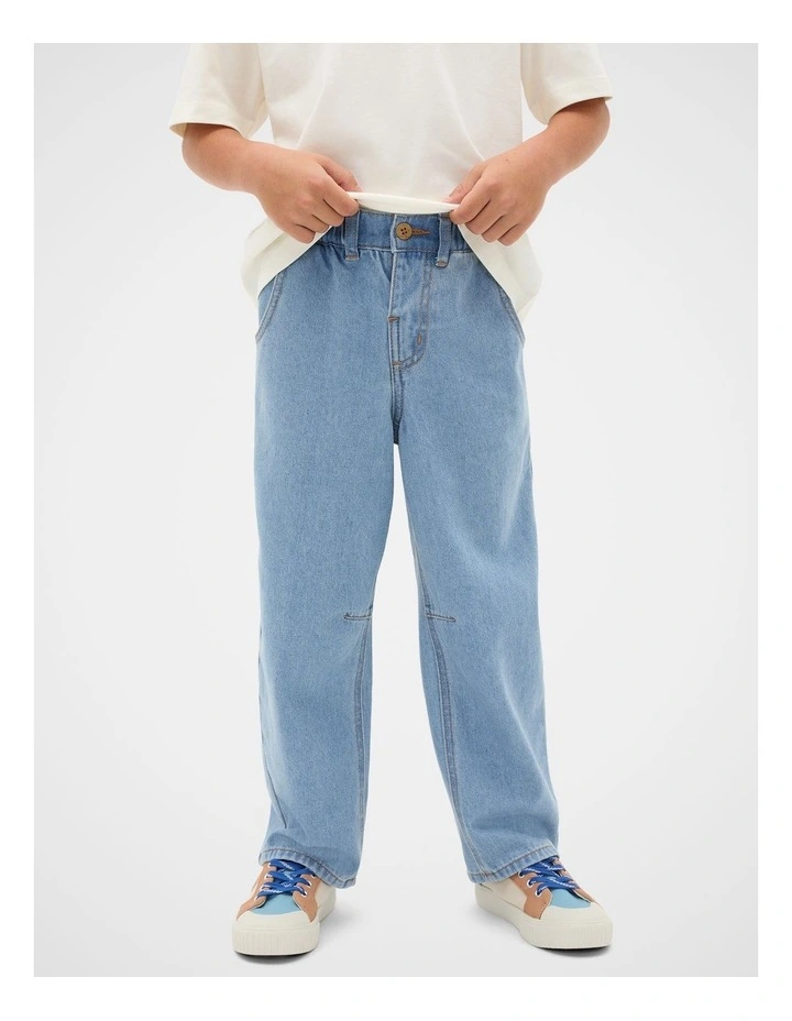 Baggy Denim Jean in Light Wash image 2