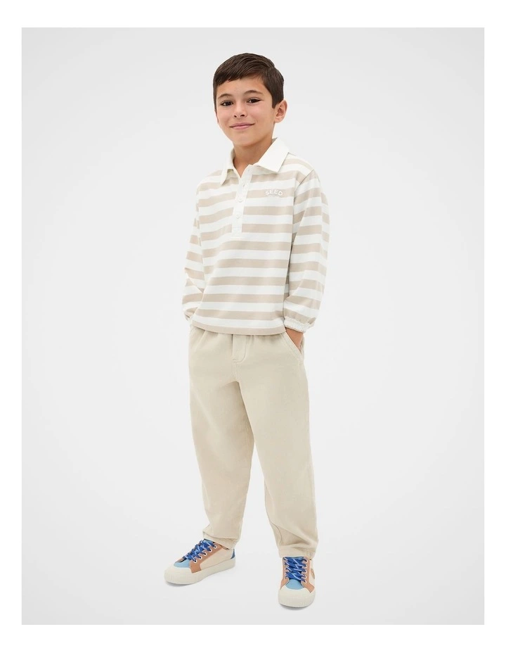 Stripe Collar Logo Sweat image 1