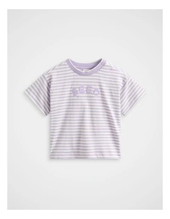 Core Stripe Logo Tee in Lilac
