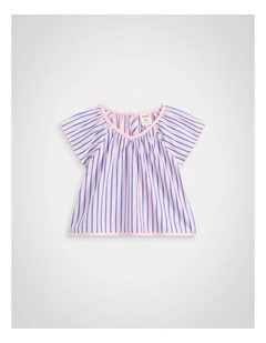 Stripe Top in Pink Lemonade