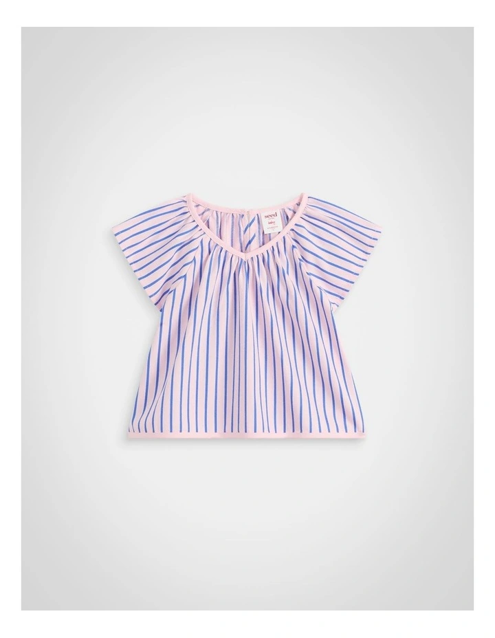 Stripe Top in Pink Lemonade image 1
