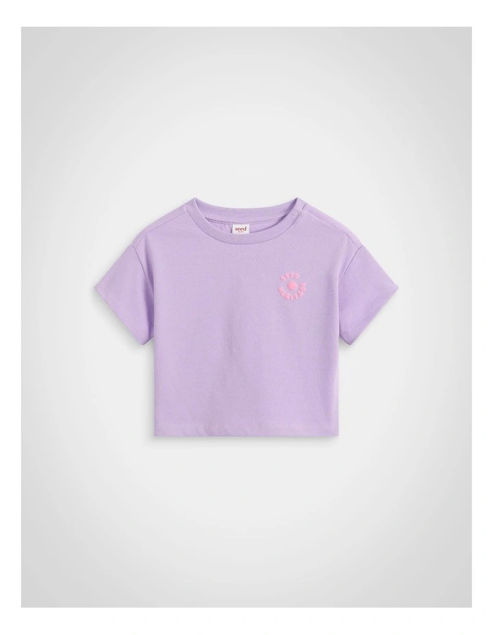 Bubble Logo Tee in Lilac image 1