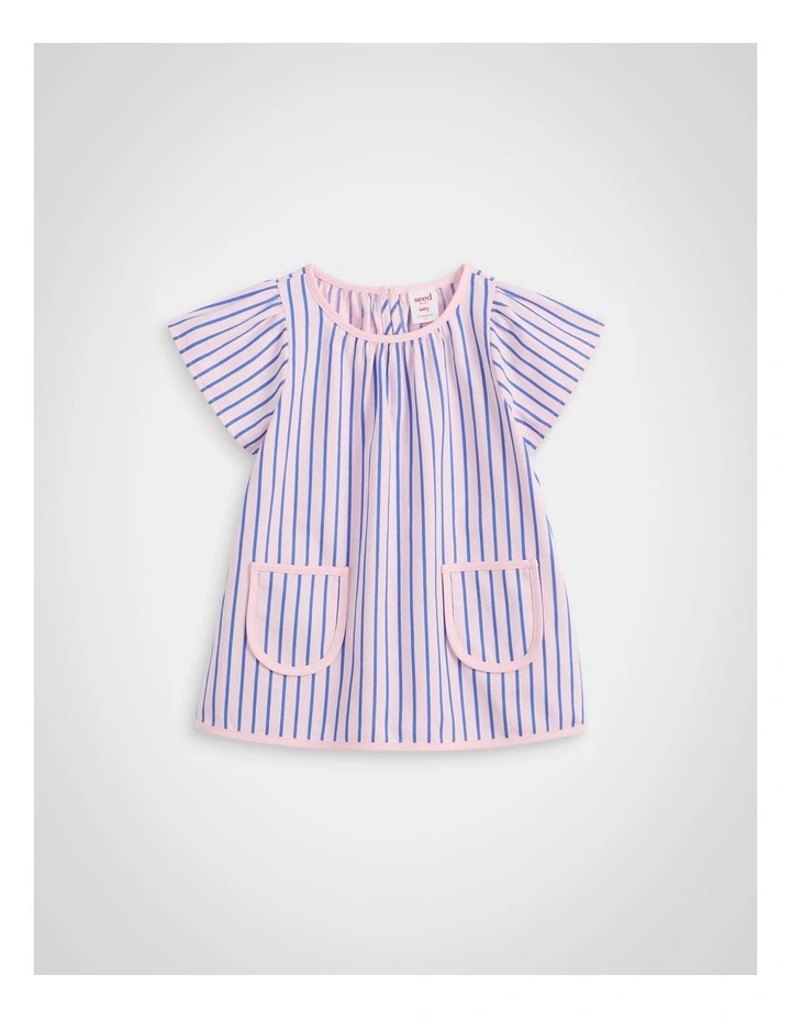 Stripe Dress in Pink Lemonade image 1