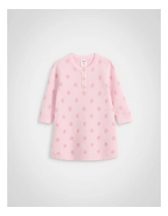 Spot Knit Dress in Pink Lemonade