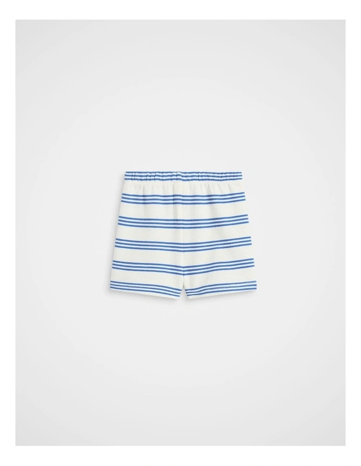 Textured Stripe Short in Electric Blue Stripe image 2