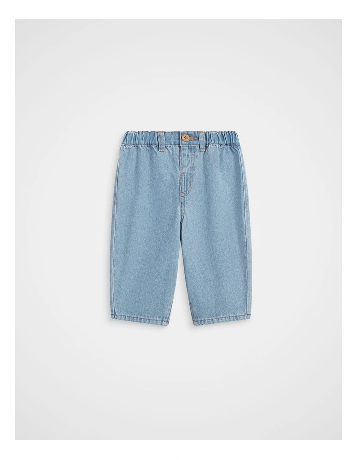 Denim Balloon Pant in Light Wash image 1
