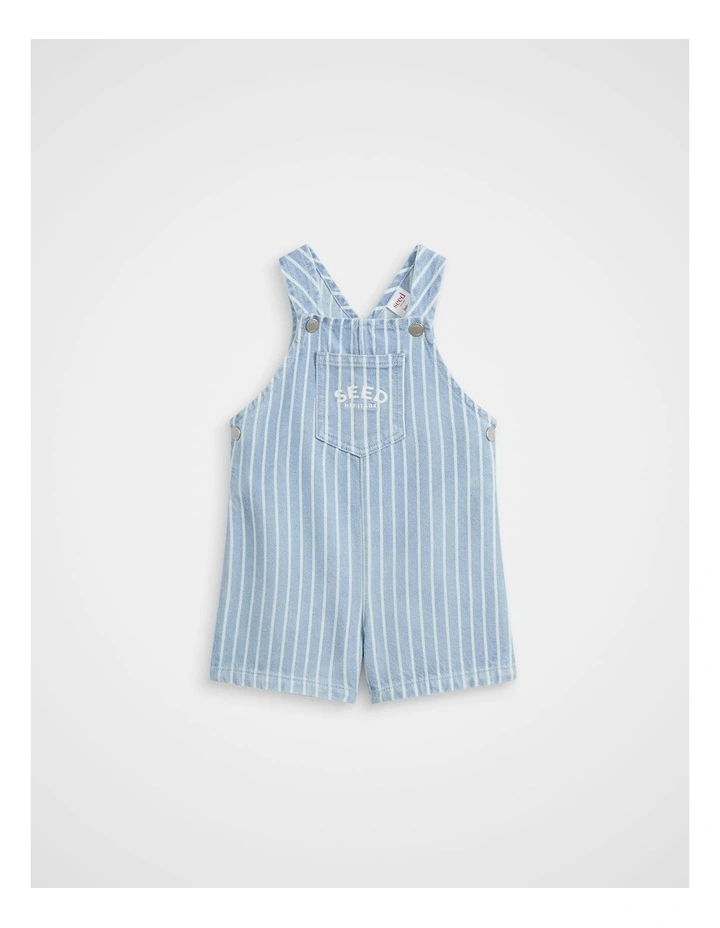 Core Logo Overall in Denim Stripe image 1