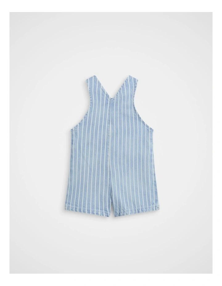Core Logo Overall in Denim Stripe image 2