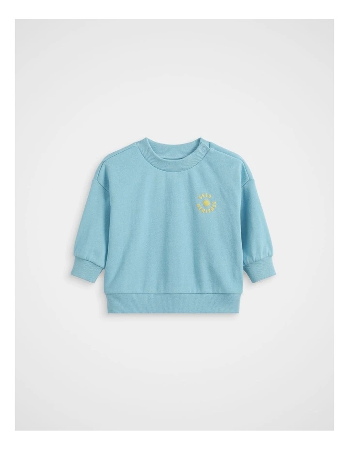 Bubble Logo Sweat in Nebula Blue image 1