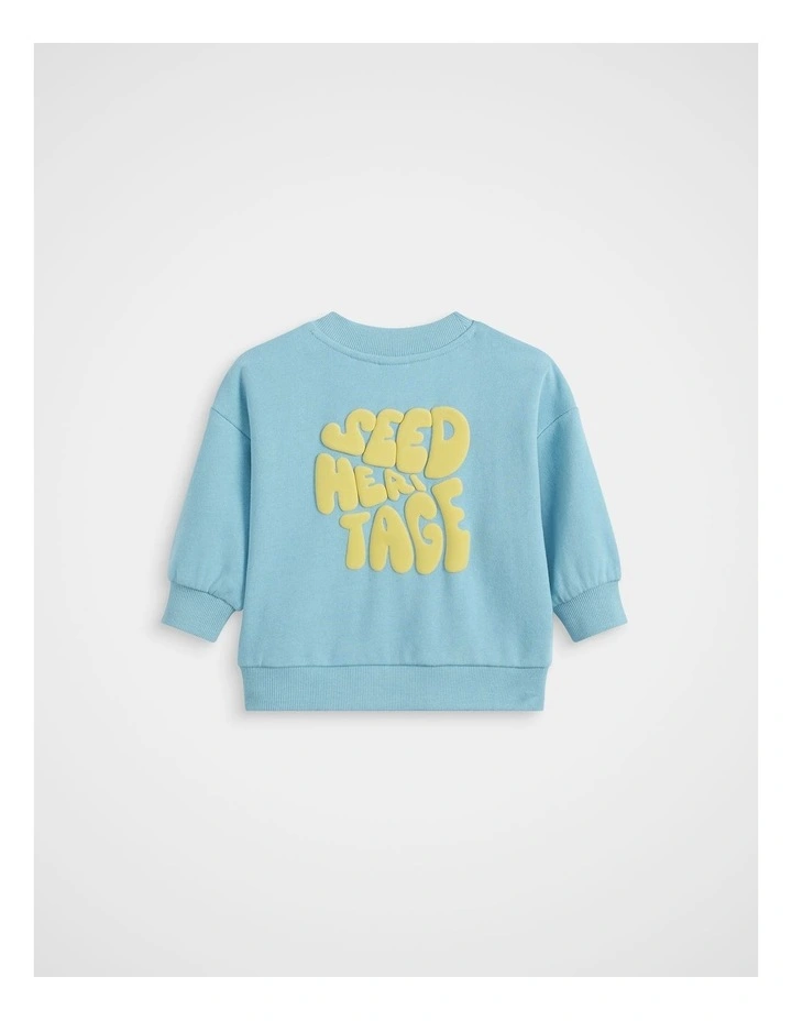 Bubble Logo Sweat in Nebula Blue image 2
